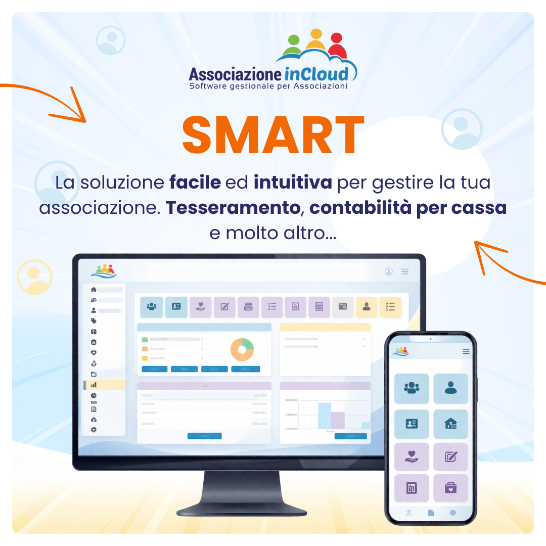 AssociazioneInCloud SMART -  Software gestionale in cloud progettato per semplificare la vita delle associazioni